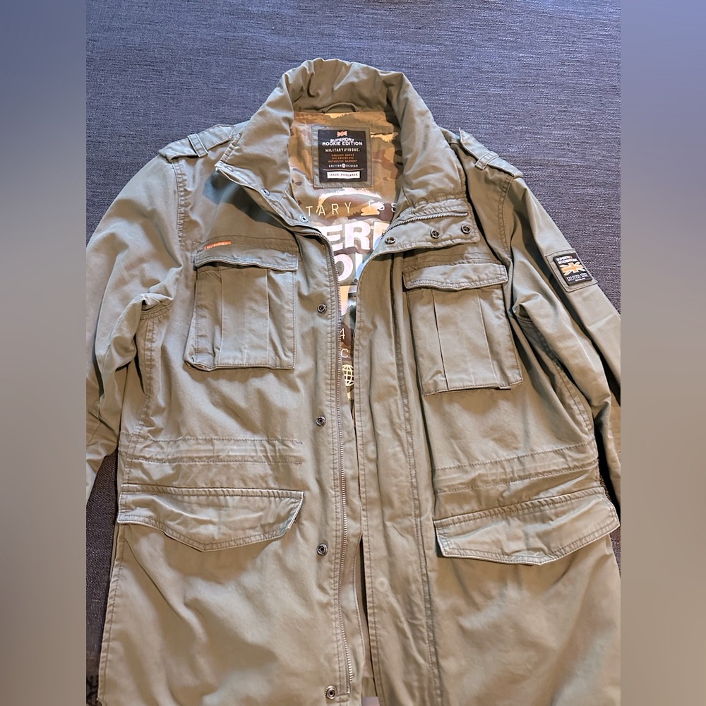 Used SuperDry XXXL Olive Field Jacket.